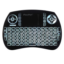 iPazzPort KP 810 21BTL Wireless bluetooth Backlit Multi language Black Mini Keyboard Air Mouse