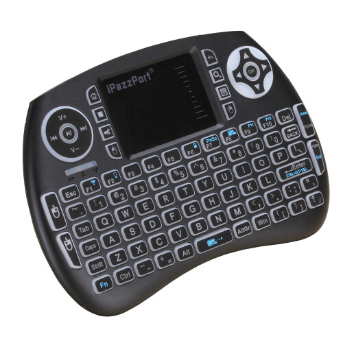 iPazzPort KP 810 21BTL Wireless bluetooth Backlit Multi language Black Mini Keyboard Air Mouse 2
