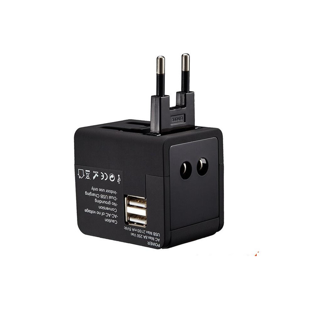 Yichen Tr 148 Universal International Power Plug Usb 2.1A Adapter Wall Ac Adapter Worldwide Travel Power Plug Conversion Socket Dual Usb Adapter 3518362684235