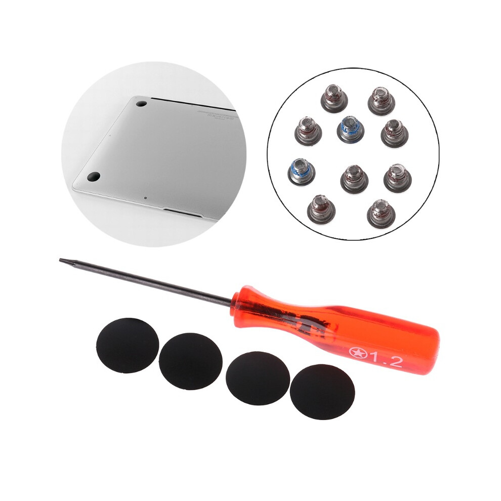 Laptop Screw Set Macbook Pro 13 15 inch Foot Bottom Case Screw And Cover Replacement Set With Screw Driver For A1502 A1398 A1425D