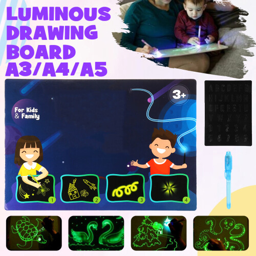 A3   A4   A5 Repainted Luminous Hand Writing Drawing Board with Copy Cardboard