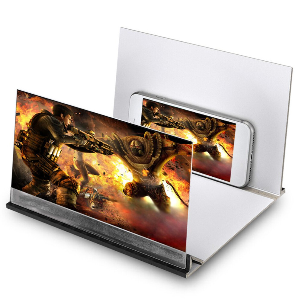 Universal 8 Inches Wooden Image Enlarge Screen Magnifier Desktop Stand Lazy Holder For Mobile Phone Black/Red/Blue 6900040491476