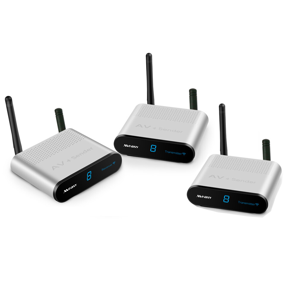Measy Av230 2 2.4G Wireless 300M Av Audio Video 1 Transmitter 2 Receiver 6900065170639