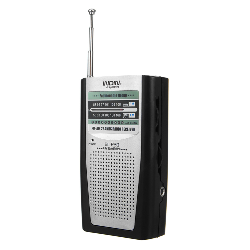 Bakeey Fm Am 3.5Mm Audio Jack Mini Portable Receiver Radio Built In Speaker 791351259802
