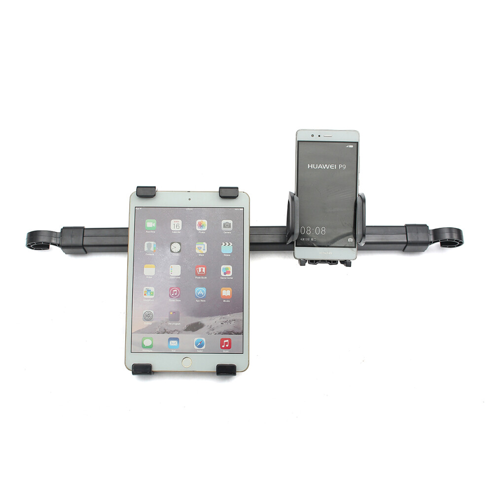360 Degree Car Headrest Bar Mount For Cellphone Tablets Pc Black 000516015789