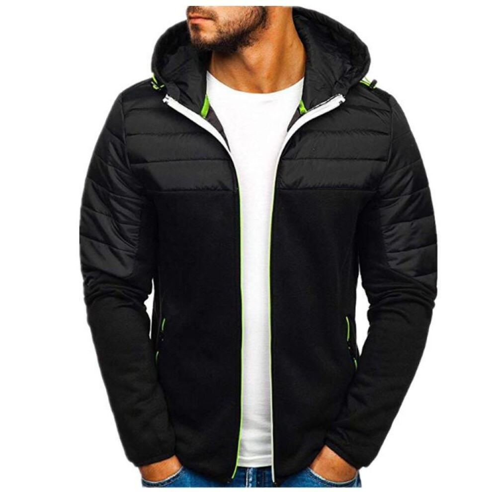 (black, M) Autumn And Winter Fashion Casual Jacket Men Hooded Sweatshirts Casual Sports Coat  Yasheng