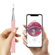 Timesiso In Ear Cleaning Endoscopes Spoon Mini Cameras Ear Picker Ear Wax Removal Visual Ear Spoon Mouth Nose Otoscope Support Android PC