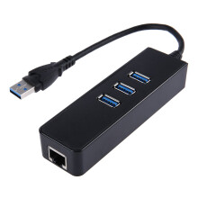 USB 3.0 to 3 Port USB 3.0 Hub Adapter 10GBit s Gigabit Ethernet for Laptop PC