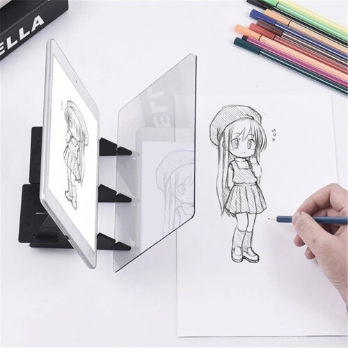 Optical Drawing Board Sketch Painting Mirror Plate Tracing Copy Table Projector 1