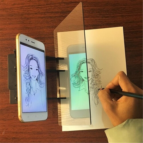 Optical Drawing Board Sketch Painting Mirror Plate Tracing Copy Table Projector