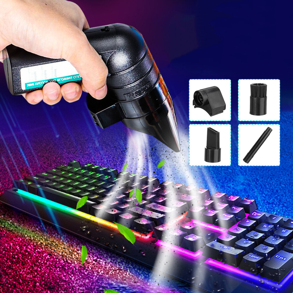 2 In 1 Mini Macbook Computer Pc Laptop Keyboard Electronics Devices Dust Cleaner Collector Vacuum Black 6906141543267