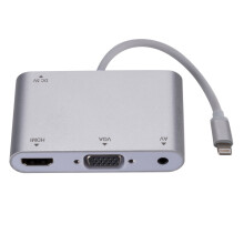 5 In 1 Lightnning To HDMI VGA AV Adapter Digital Audio Video HDTV Converter for iPhone XS X XR 8 7 6Plus iPads