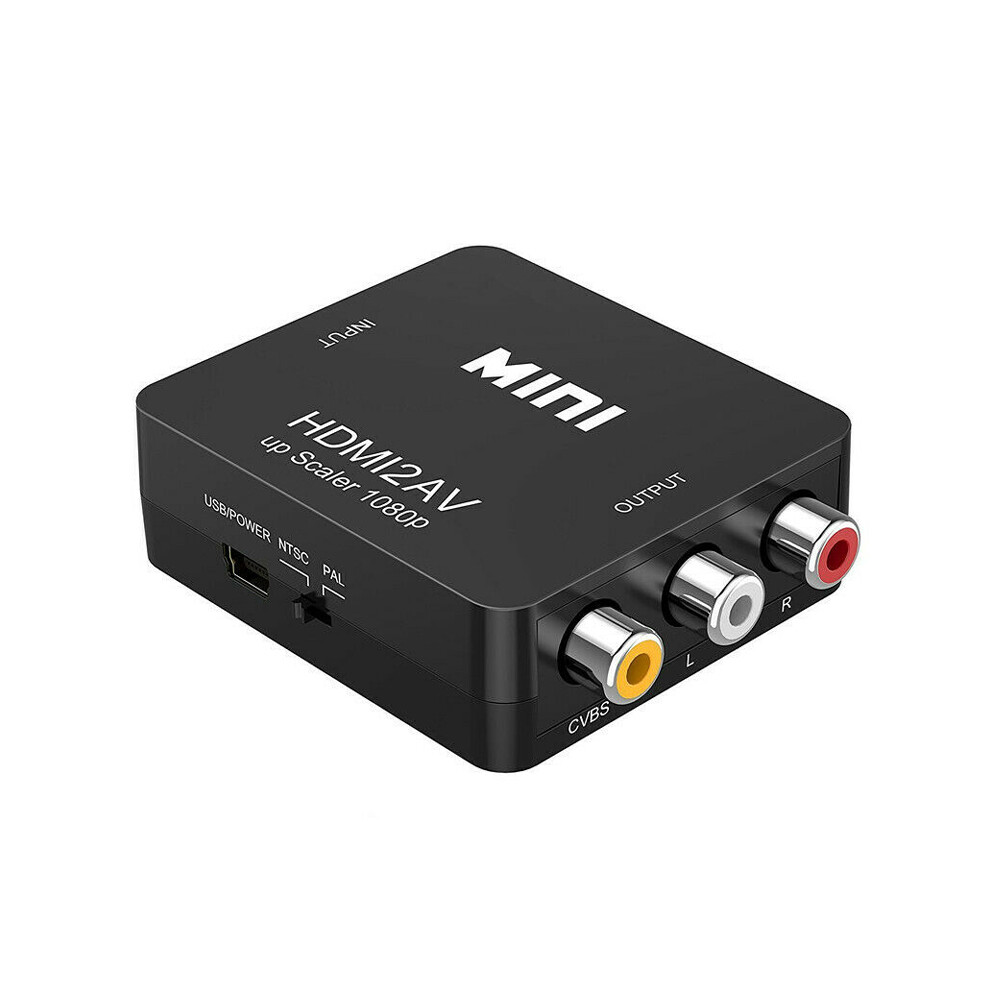 1080P Av To Hdmi Video Signal Converter Rca To Hdmi Video Adapter Composite Av Cvbs Audio Video Adapter 713382758109