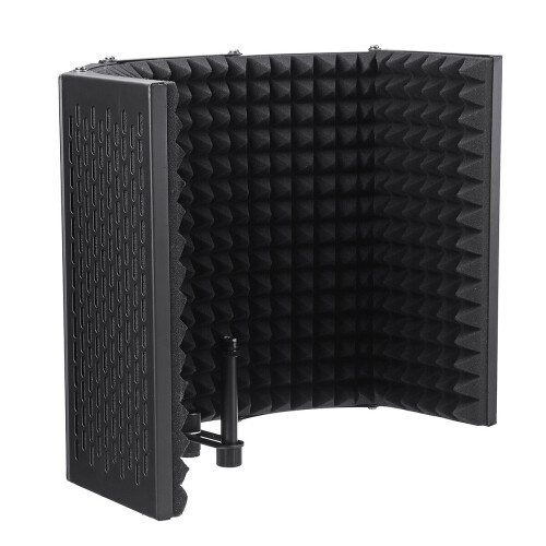Foldable Microphone Acoustic Isolation Shield Acoustic Foams Studio Panel for Recording Live Broadcast Microphone Accessories 2