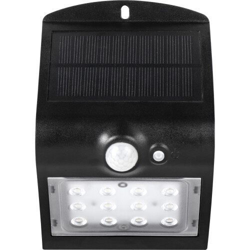 Luceco Luceco LED Solar Guardian Wall Light with PIR Motion Sensor Black 1.5W 1