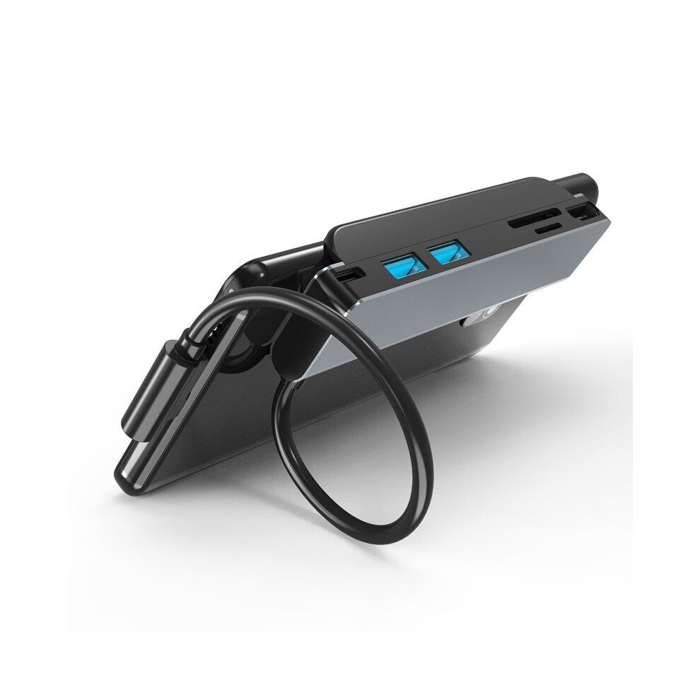 Bakeey 6 In 1 Usb C Type C Holder Docking Station Adapter For Iphone 12 For Samsung Galaxy Note S20 Ultra Huawei Mate40 Oneplus 8 Pro Black 883216581583