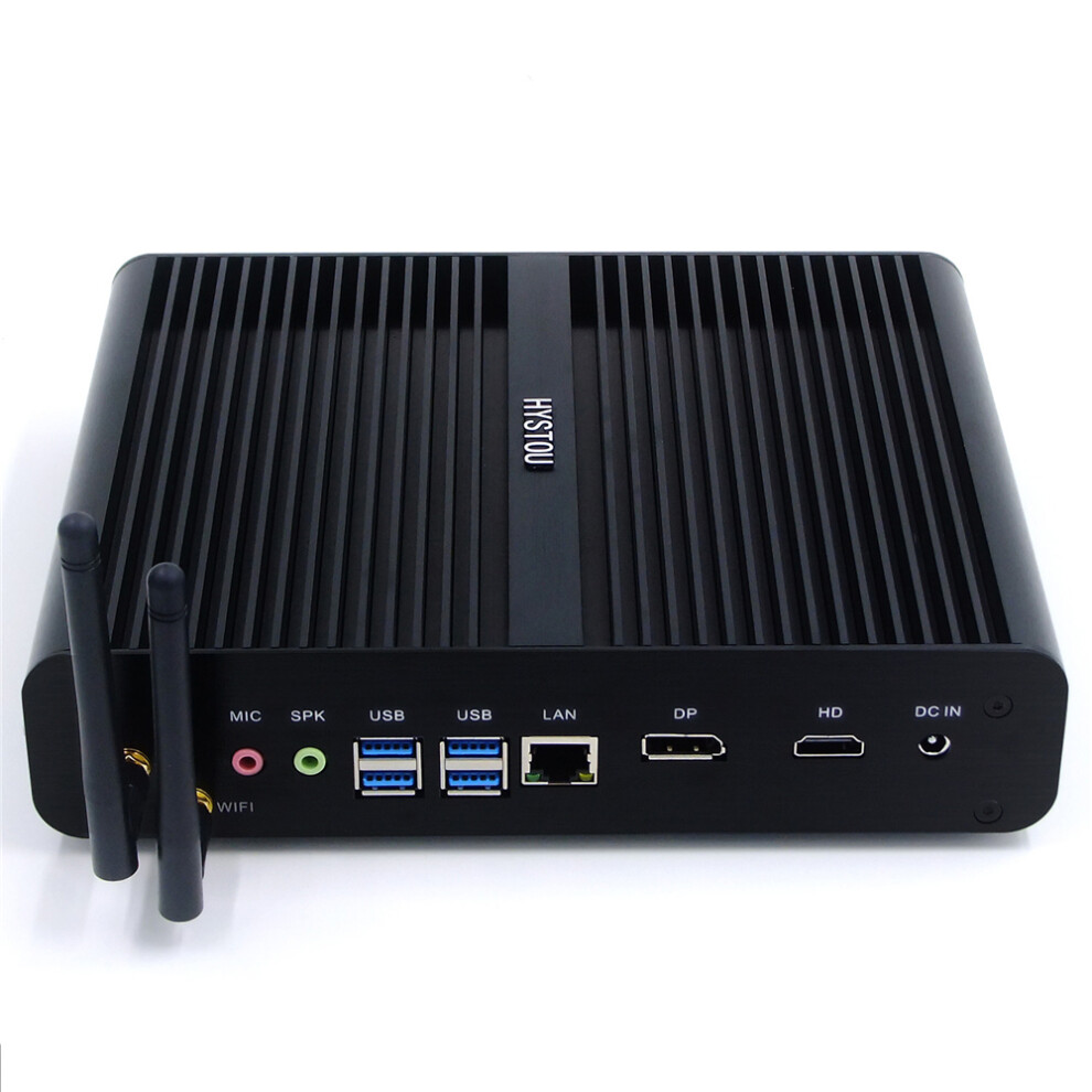 Hystou Fmp05b Mini Pc I7 6500U Barebone Quad Core Win10 Ddr4 Intel Hd Graphics 520 3.4Ghz Fanless Mini Desktop Pc Sata Msata Mic Vga Hdmi 300M Wifi 821320120380