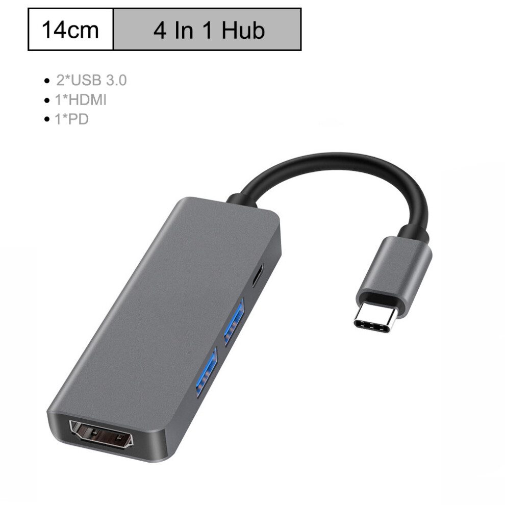 Bakeey 4 In 1 Usb Type C Docking Station Hub Adapter With Hdmi Usb3.0*2 Usb Type C Pd Power Delivery 6900922782609