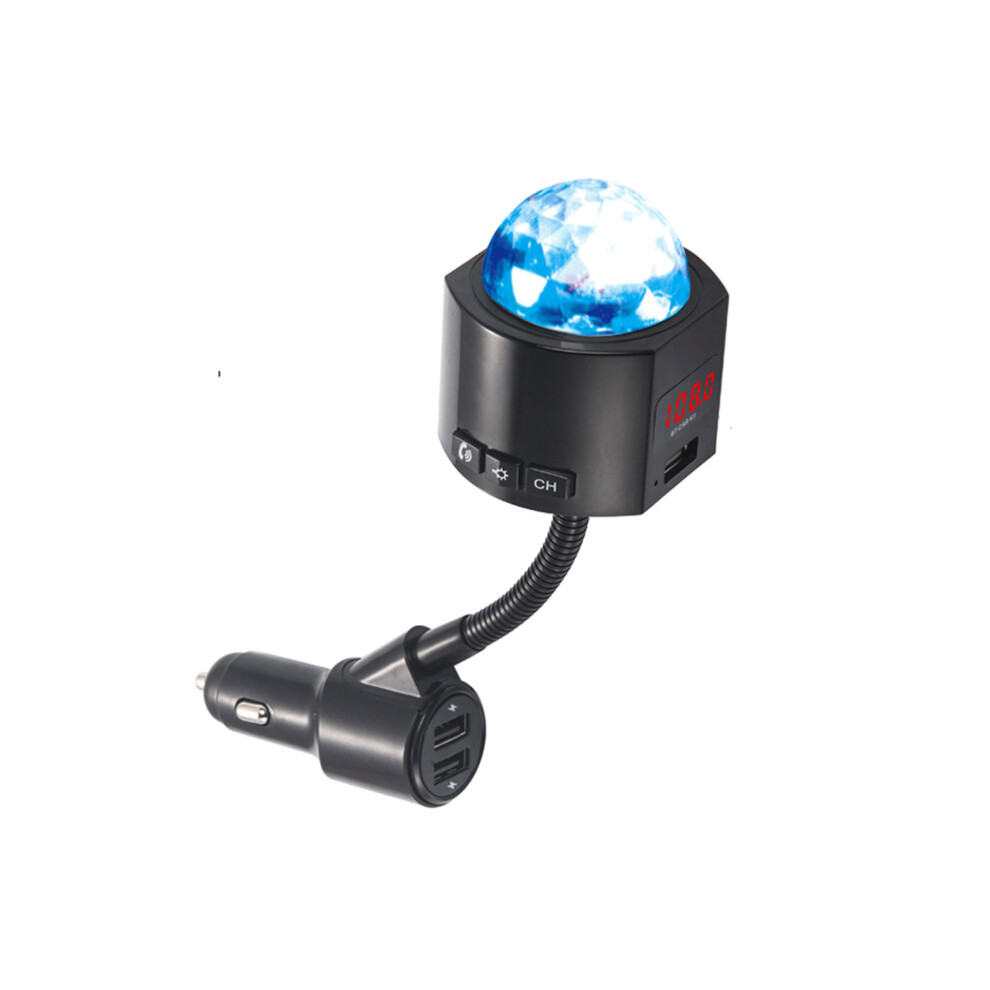 Bakeey 3 Usb Ports Car Charger Led Lamp Bluetooth Mp3 Player Hands Free Receiver For Iphone Xs 11Pro Mi10 K30 6906140896272