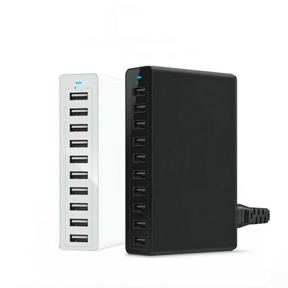 Bakeey 12A 60W Multi Port Smart Phone Eu Usb Charger Adapter For Huawei P30 Mi9 S10 S10+ White/Black 6900054919249