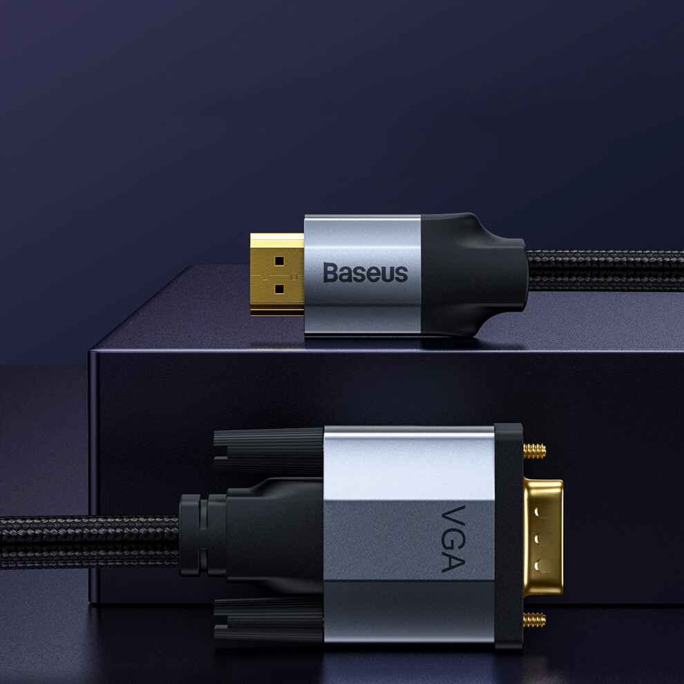 Biaze Vga To Hd Converter Cable Video Cable Audio Cable Hd Converter For Tv Screen Projector Zh32 Black 5742607313897