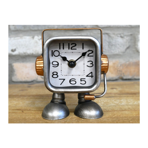 Small Robot Style Portable Desk Table Clock | Childrens Bedside Clock 2