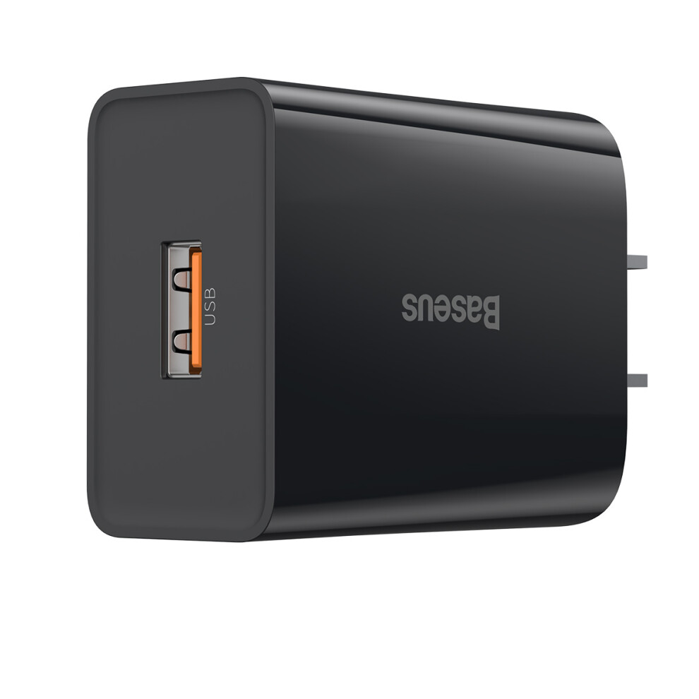 Baseus 18W Qc3.0 Single Usb Charger For Iphone 11 Pro Xr Huawei P30 For Samsung White/Black 6900061755571