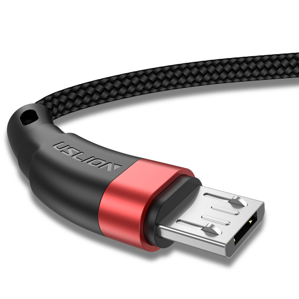 Uslion Qc 3.0 3A Tpe High Density Weave Micro Usb Fast Charging Data Cable For Samsung S6 S7 6 Huawei For Htc Xbox For Kindle 6900061923185