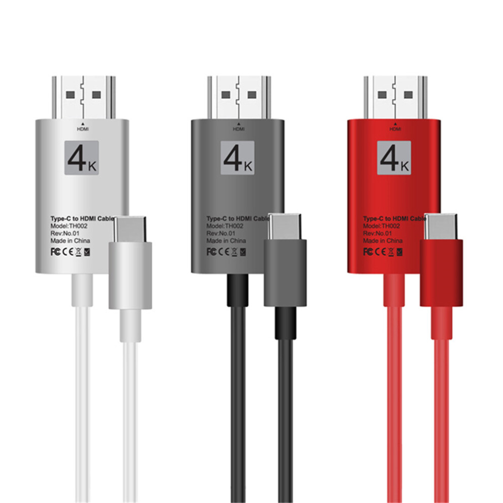 Bakeey 4K Type C To Hdmi Cable For Macbook Samsung Galaxy S20 Note 20 Huawei Mate 20 P30 Pro Mi10 Poco X3 6900075914728