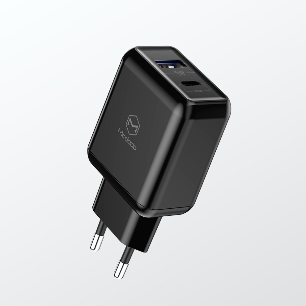 Mcdodo Eu Us Uk Plug 18W Usb Charger Pd Qc3.0 Travel Wall Charger Adapter Fast Charging For Iphone Xs 11Pro Mi10 Note 9S S20 S20+ 6900069349093