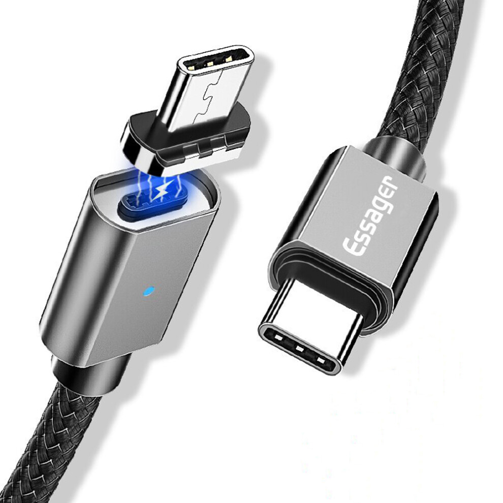 Essager 100W Pd Qc 5A Type C To Type C Pd Magnetic Fast Charging Data Cable For Macbook Pro Huawei P30 Pro Mate 30 Mi9 9Pro S10+ Note10 6914232306226