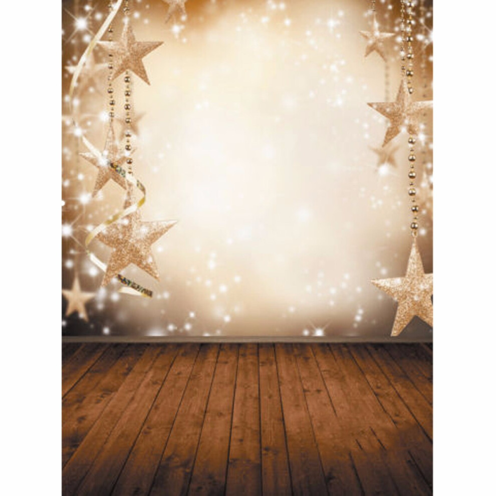 1.5 X 2.1M Vinyl Background Cloth Photography Christmas Fantasy Snowflake Stars Backdrop 300029487258