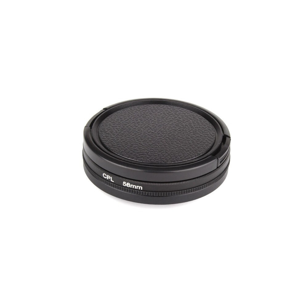 58Mm Cpl Filter Circular Polarizer Lens With Cap For Gopro Hd Hero 4 3 Plus 3 Black 608442115278