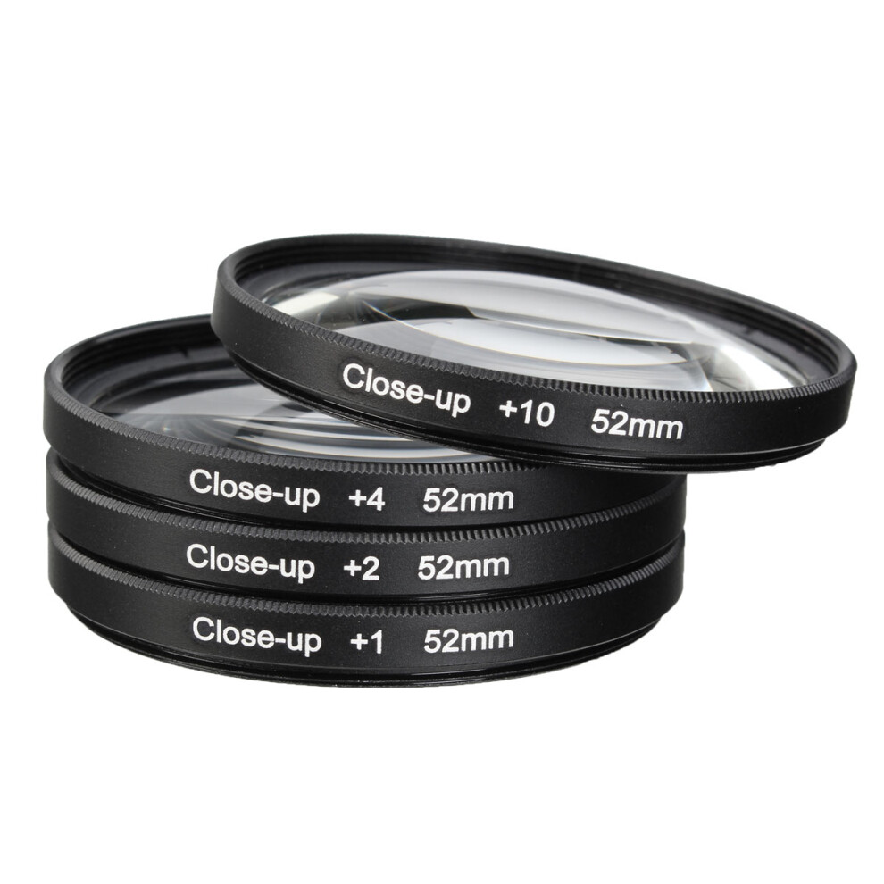 52Mm Macro Close Up Filter Lens Kit +1 +2 +4 +10 For Canon Nikon Dslr Slr Camera 808018123656