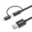 CHOETECH 2 in 1 2.4A Micro USB Lightning for Nylon Data Cable for iPhone 7 Plus Note 4 1