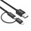 CHOETECH 2 in 1 2.4A Micro USB Lightning for Nylon Data Cable for iPhone 7 Plus Note 4 2