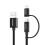 CHOETECH 2 in 1 2.4A Micro USB Lightning for Nylon Data Cable for iPhone 7 Plus Note 4 4
