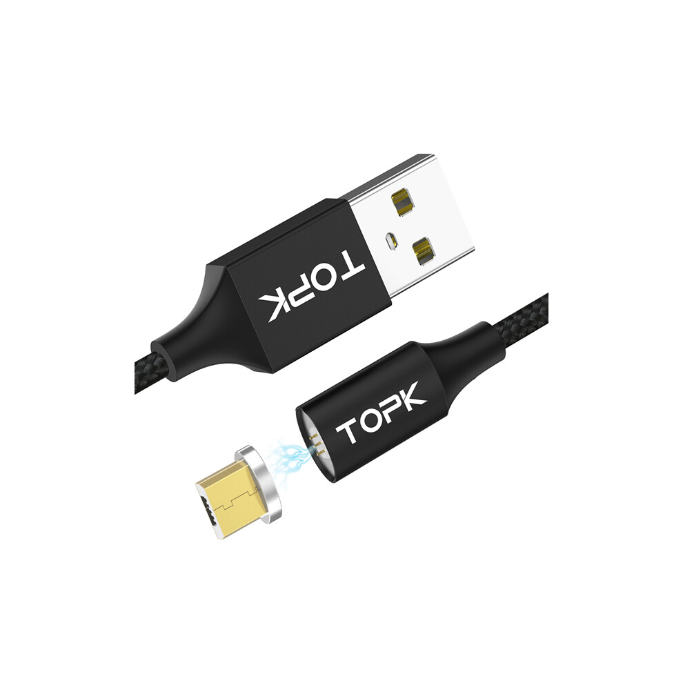 Topk F Mini2 2.4A Micro Usb Led Magnetic Braided Fast Charging Data Cable 1M For Smart Phone 6900039443295