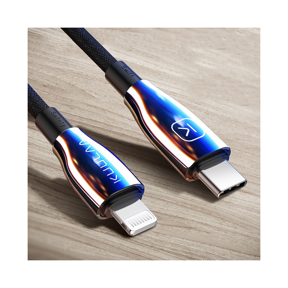 Kuulaa 18W Pd 3A Mfi Certificated Type C To Lighting Tpe Braided Data Cable For Iphone 11 Pro Max For Iphone X 8 For Ipod For Ipad Pro 6900063681106