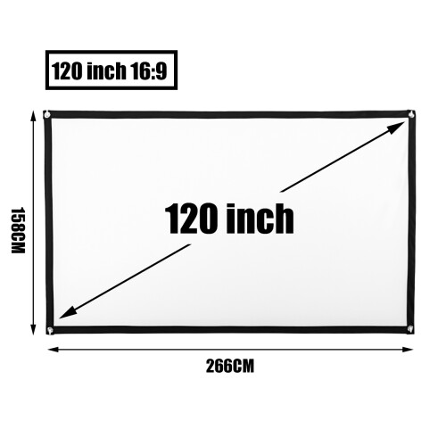 60 84 100 120 inch screen translucent front rear projection projector film screen 1