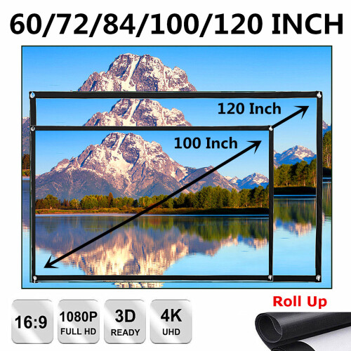 60 84 100 120 inch screen translucent front rear projection projector film screen 2