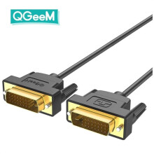 QGeeM DVI to DVI Male to Male Dual Connection Cable 1080P HD DVI D Digital to DVI D Digital Cable