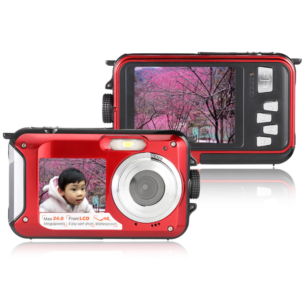 Amkov W599 24Mp 2.7 Inch Double Screen Waterproof Anti Shake 16X Zoom 1920X1080 Hd Camera 718760570946