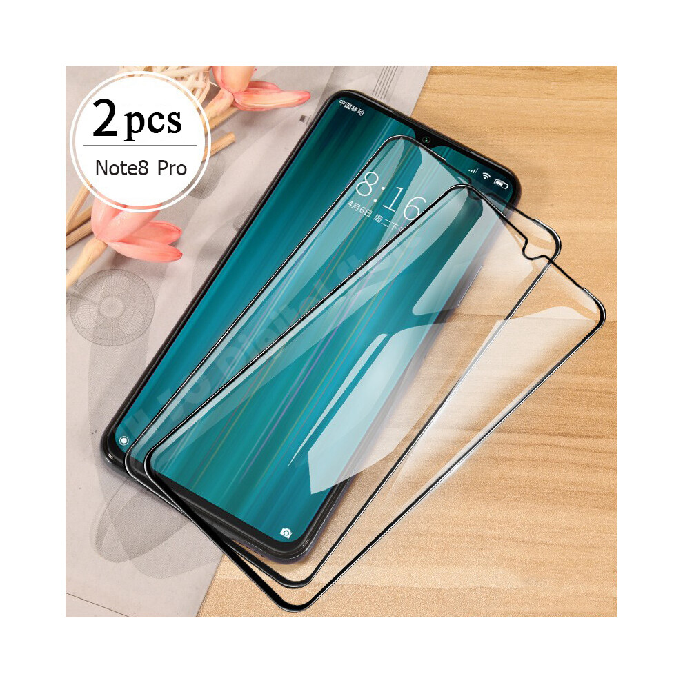 Enkay 2Pcs 9H 0.26Mm 2.5D Curved Full Glue Full Coverage Tempered Glass Screen Protector For Xiaomi Redmi Note 8 Pro Non Original 6914217913241