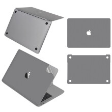 Lention 2 in 1 Pure Color 4H Anti Scratch Ultra Thin Top + Bottom Full Body Soft TPE Sticker Protector for Macbook Pro 13 inch