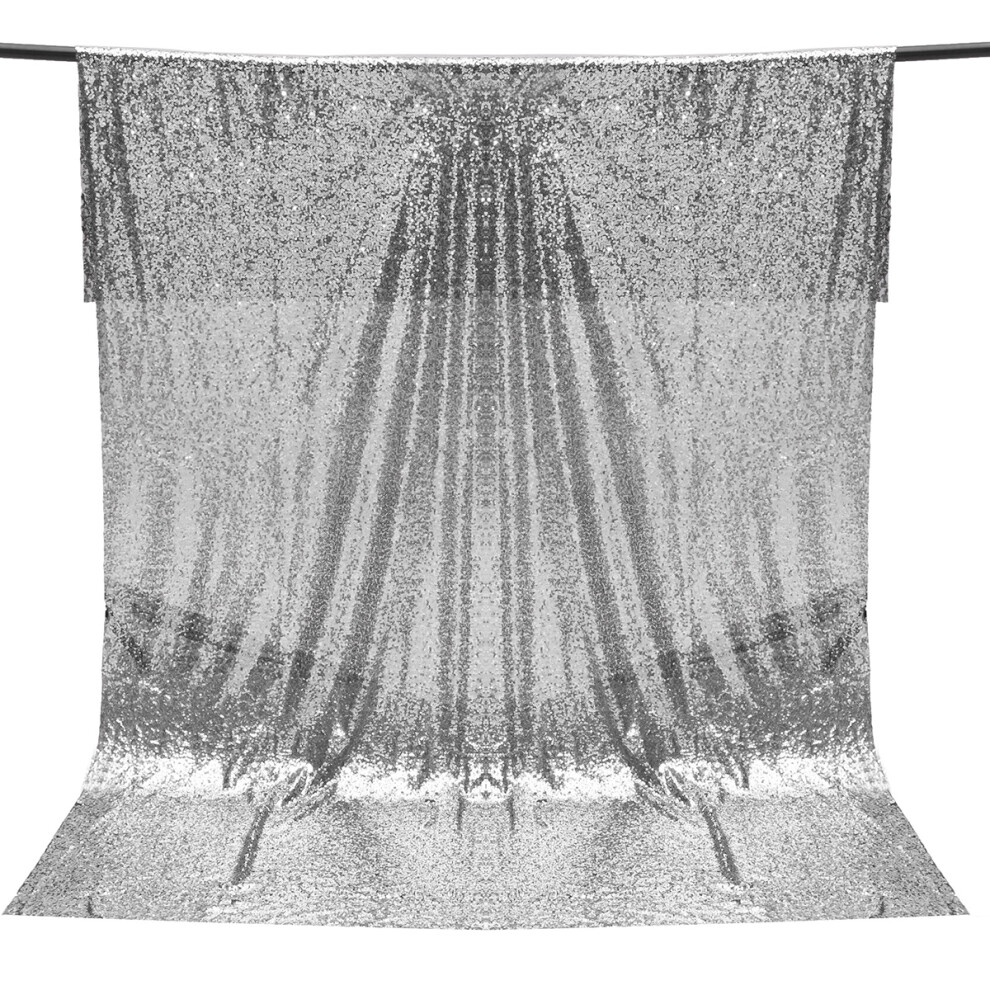 1.2X1.8m Sequins Wall Photography Backdrop Studio Decoration Tablecloth Silver 300029480549