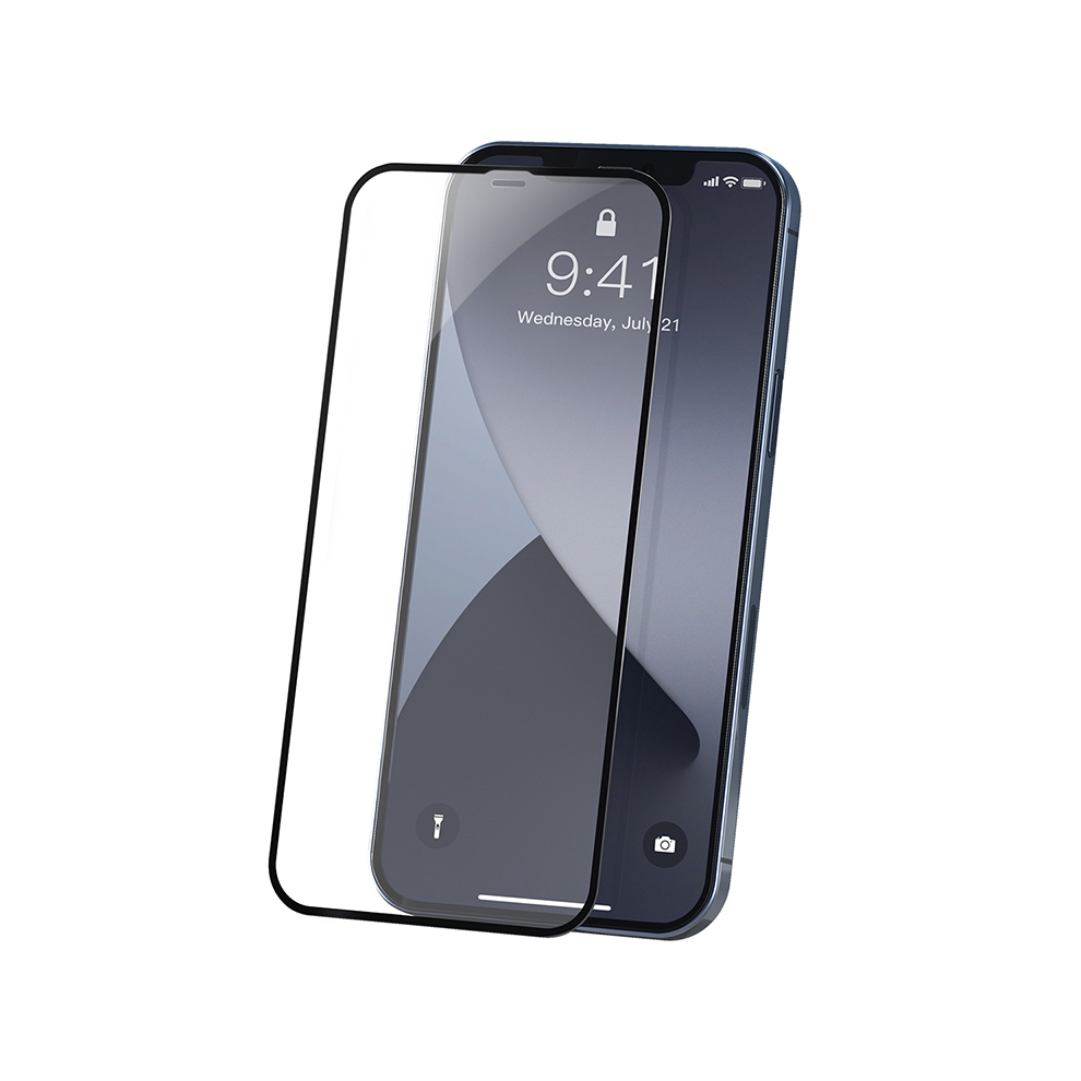 Baseus 2Pcs 0.23Mm Curved Screen With Crack Resistant Soft Edge Anti Explosion Full Coverage Tempered Glass Screen Protector For Iphone 12 Mini For 6900074891655