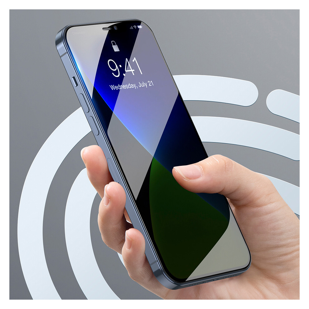 Baseus 2Pcs For Iphone 12 Mini Front Film 9H 0.3Mm Anti Explosion Anti Peeping Full Coverage Tempered Glass Screen Protector 733420708439