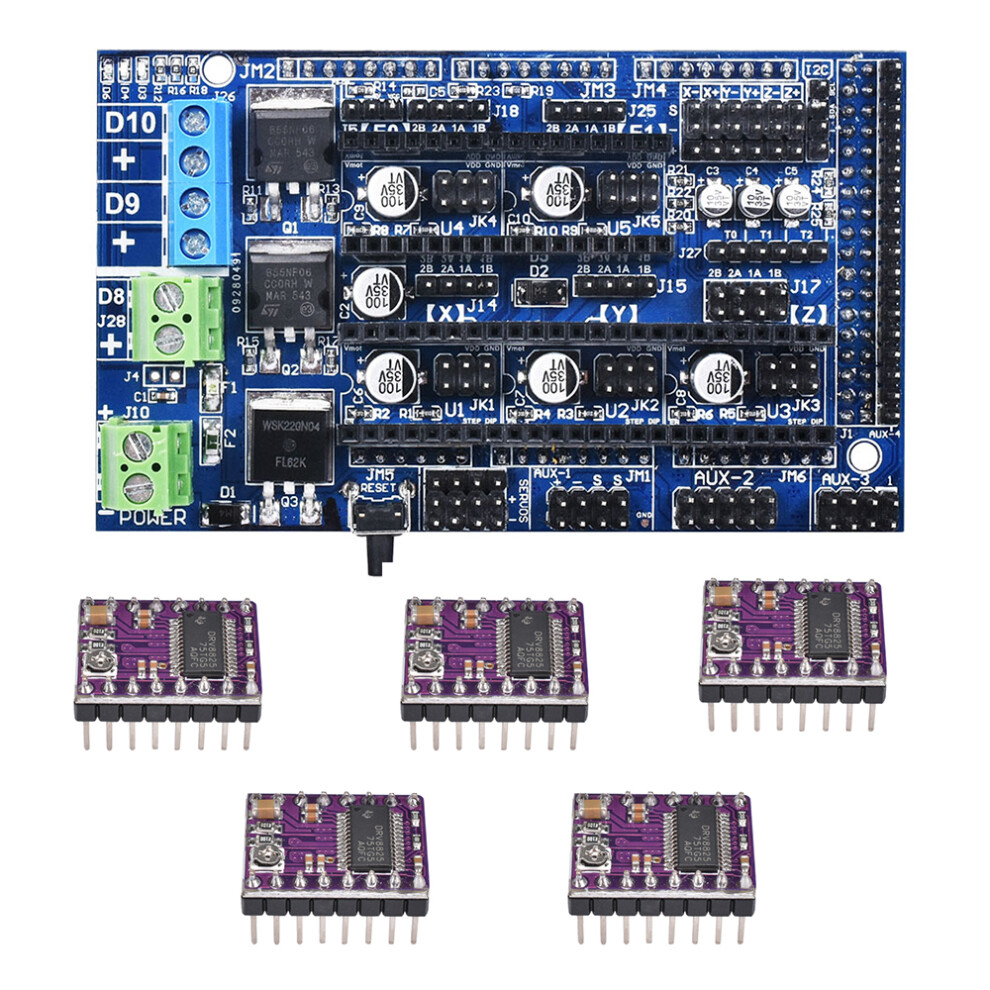Upgrade Ramps 1.6 Board Base On Ramps 1.5 4 Layer Pcb Control Panel Mainboard With 5Pcs Drv8825 Driver For 3D Printer 3796736998304