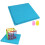A Type Blue Silicone 3D Printing Pen Tools Design Mat with Basic Template + 2pcs Insulation Silicone Finger Caps Kit 1